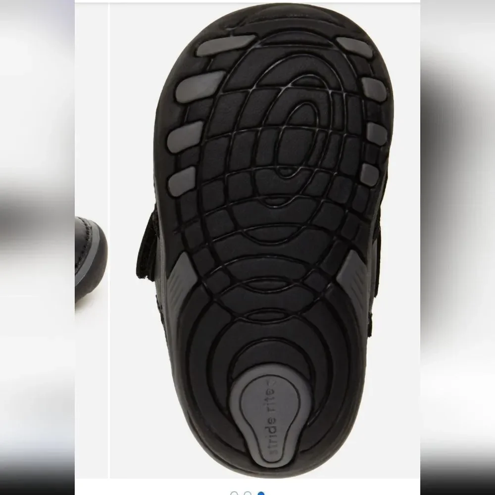 Stride Rite Black Baby Walker Shoes